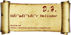 Dömötör Heliodor névjegykártya